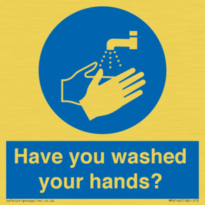 Have you washed your hands?